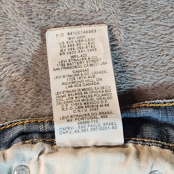 Levis 569 Jeans Mens 34x32 Blue Loose Straight Baggy Light Wash Mid Rise Denim - Picture 7 of 9